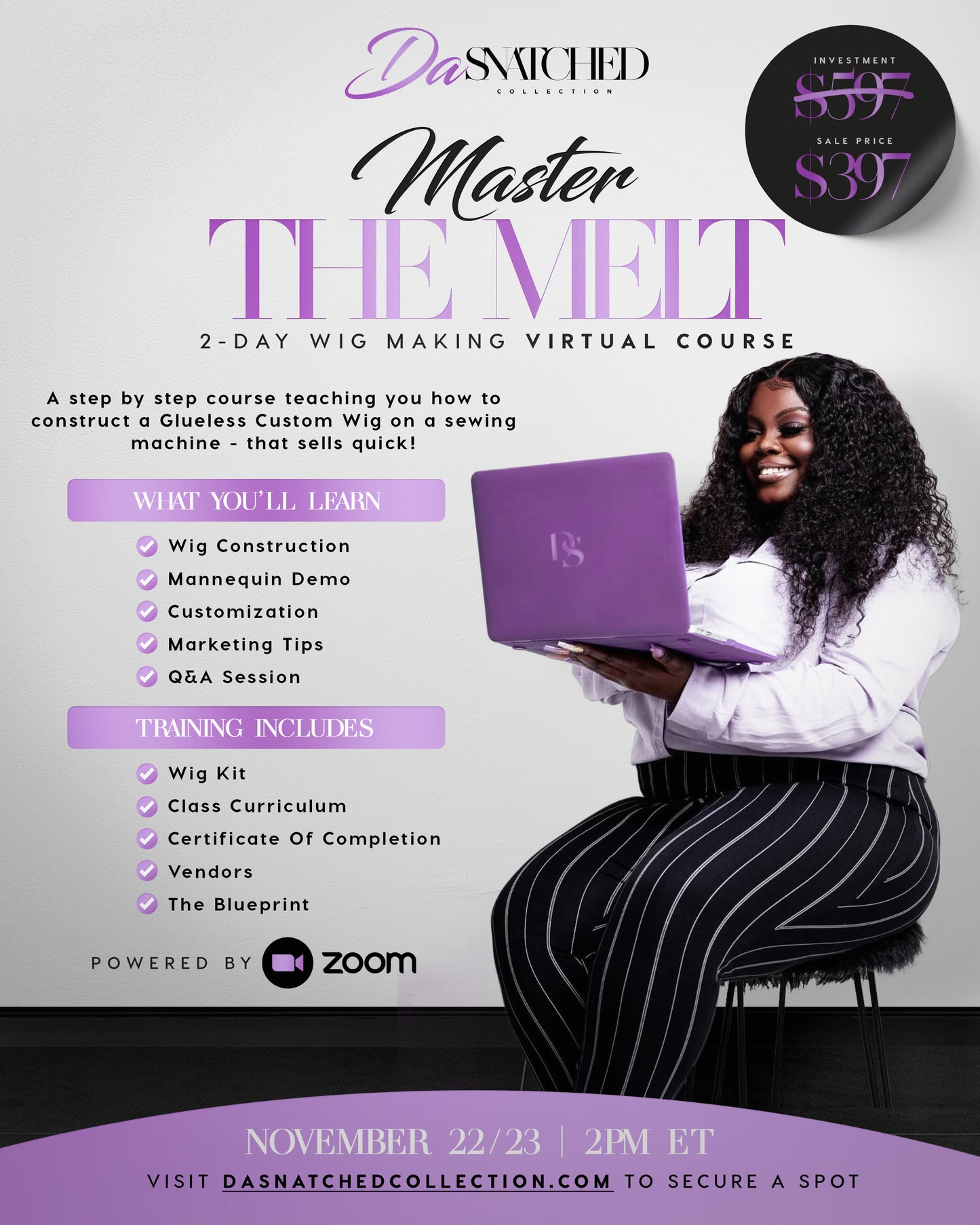 LIVE 2 Day Wig Making Class