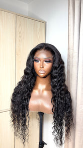 KYLIE Unit - Virgin Peruvian Loose Deep Wave 5x5 HD Lace 24”