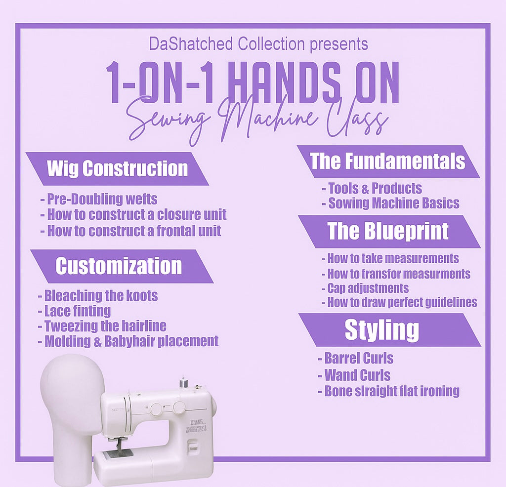 1-on-1 Hands On Sewing Machine Master Wig Class