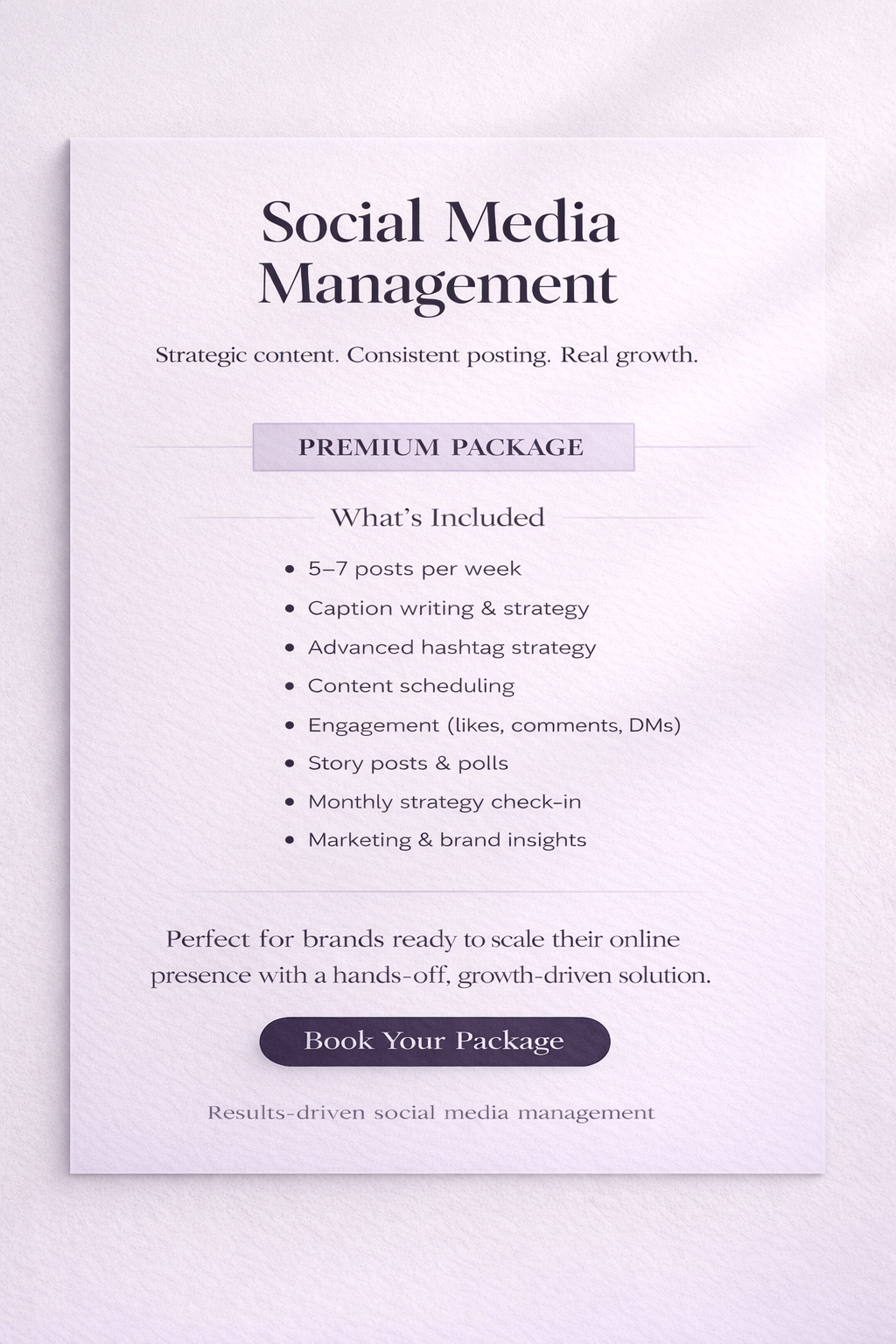 Social Media Management - Premium Package