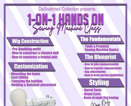 Hands on 1-on-1 Sewing Machine Wig Class